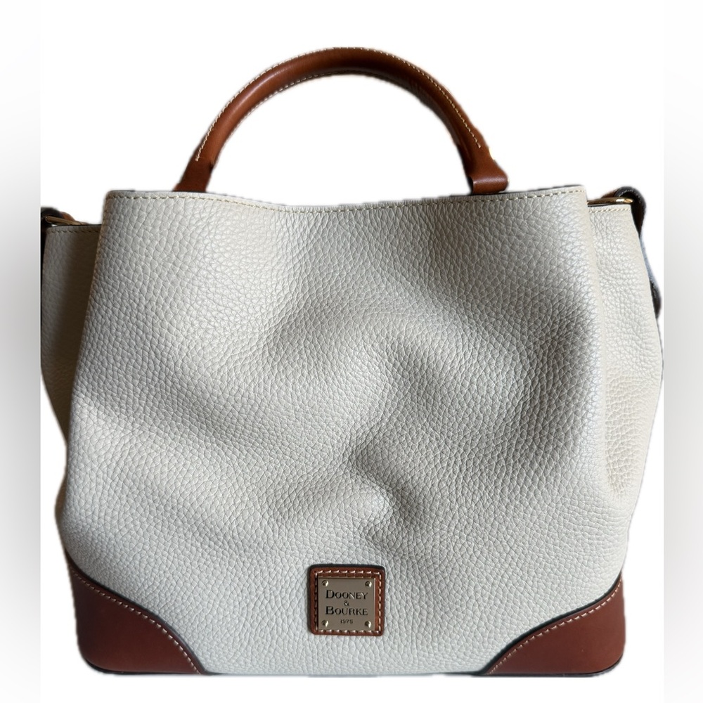 DOONEY & BOURKE Brenna Satchel- Pebble Grain Leather- Bone